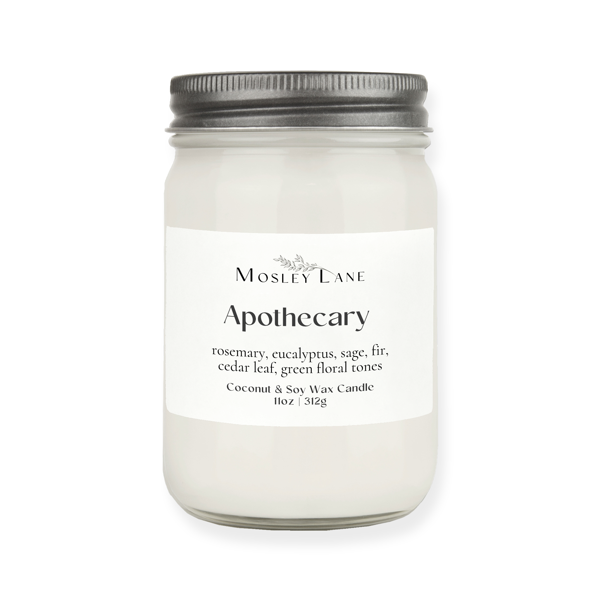 Sample Mason · Coconut & Soy Wax Candle · Pewter Lid